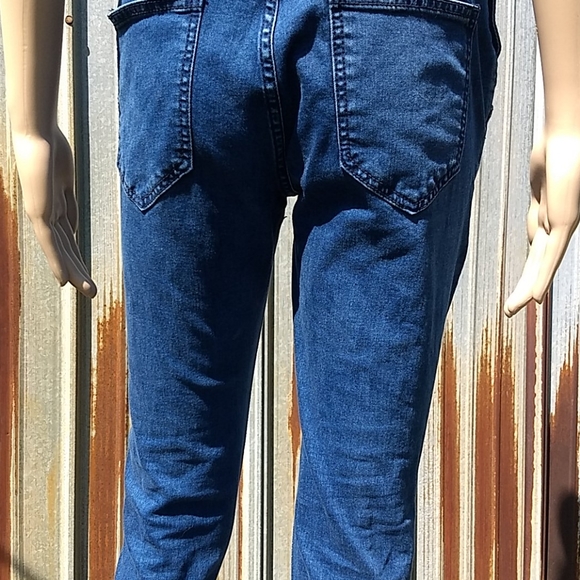 Skinny distressed denim overalls size S - Picture 13 of 17